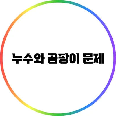 누수와 곰팡이 문제
