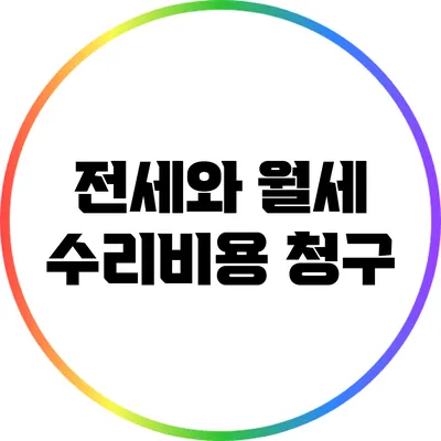 전세와 월세 수리비용 청구