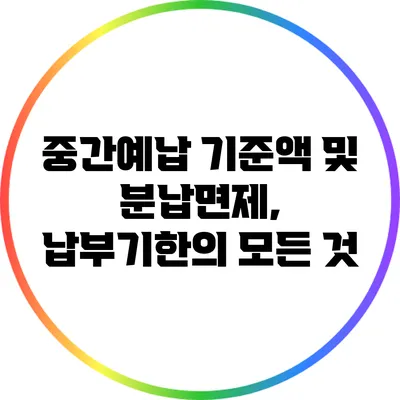 중간예납 기준액 및 분납면제, 납부기한의 모든 것