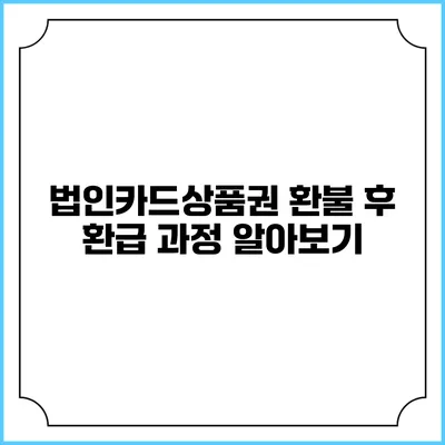 법인카드상품권 환불 후 환급 과정 알아보기