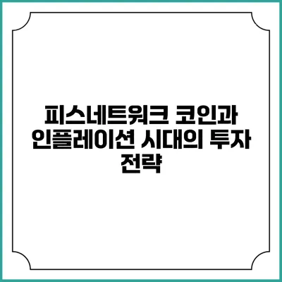 피스네트워크 코인과 인플레이션 시대의 투자 전략