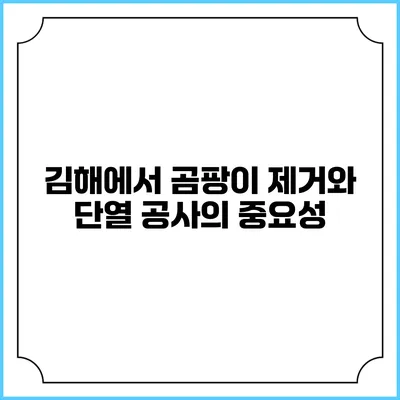 김해에서 곰팡이 제거와 단열 공사의 중요성